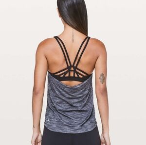 Lululemon Moment To Movement 2-In-1 Tank Heathered Black / Black